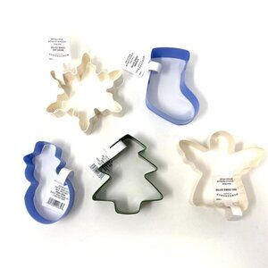 Target Set of 5 Holiday Winter Christmas Cookie Cutters Stainless Steel